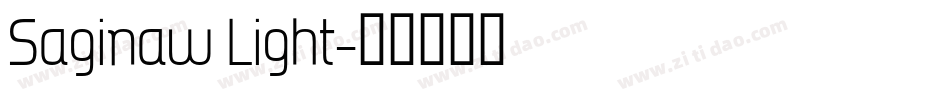 Saginaw Light字体转换